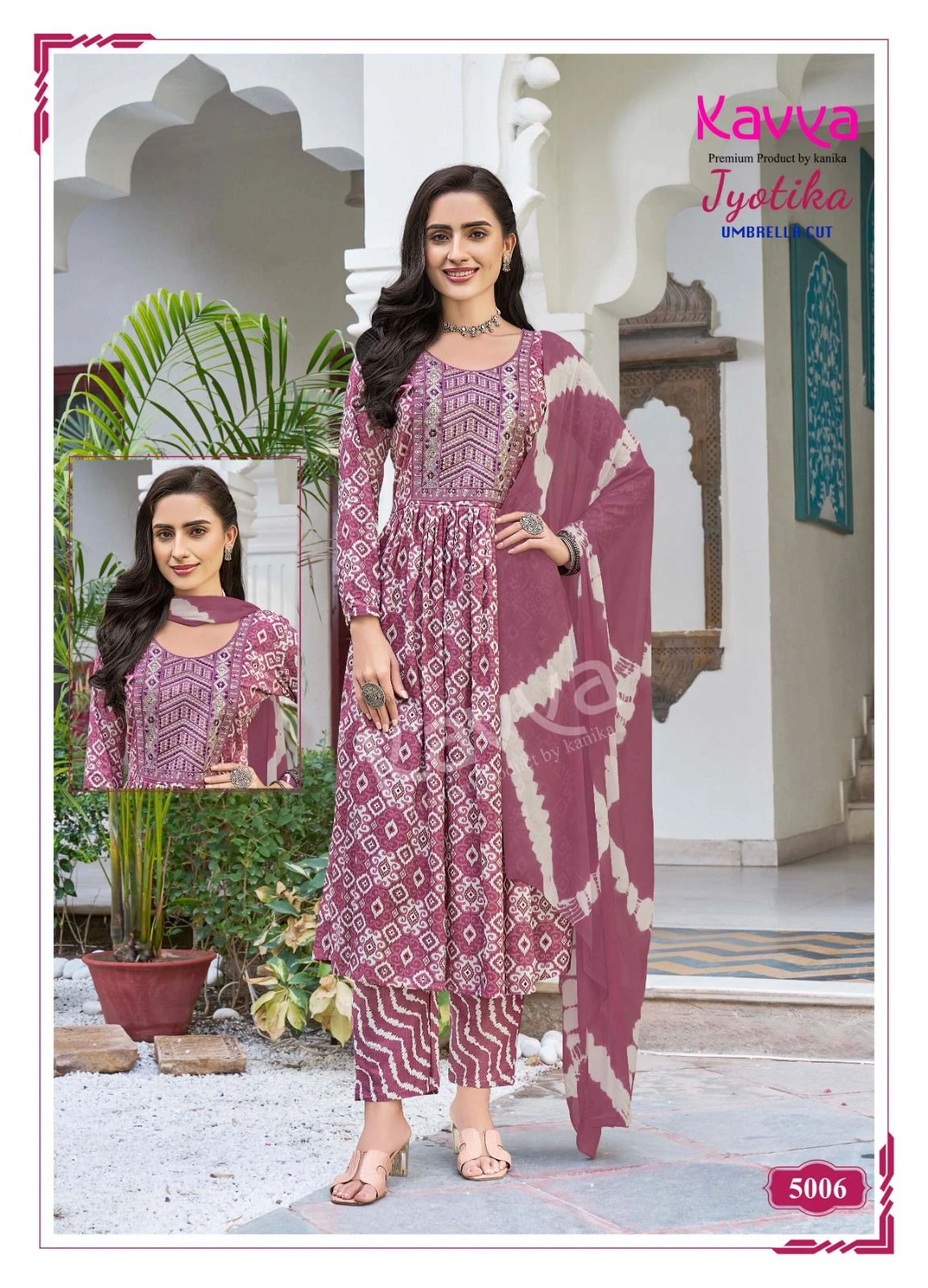 Kavya Jyotika Vol 5 Capsule Foil Print Wholesale Readymade Salwar Suit Catalog — Wholesale Readymade Suit, Kavya wholesale from Surat - Gallery Image 7